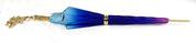 Sky Blue Gradient Umbrella,  Daisies Print - IL MARCHESATO LUXURY UMBRELLAS, CANES AND SHOEHORNS