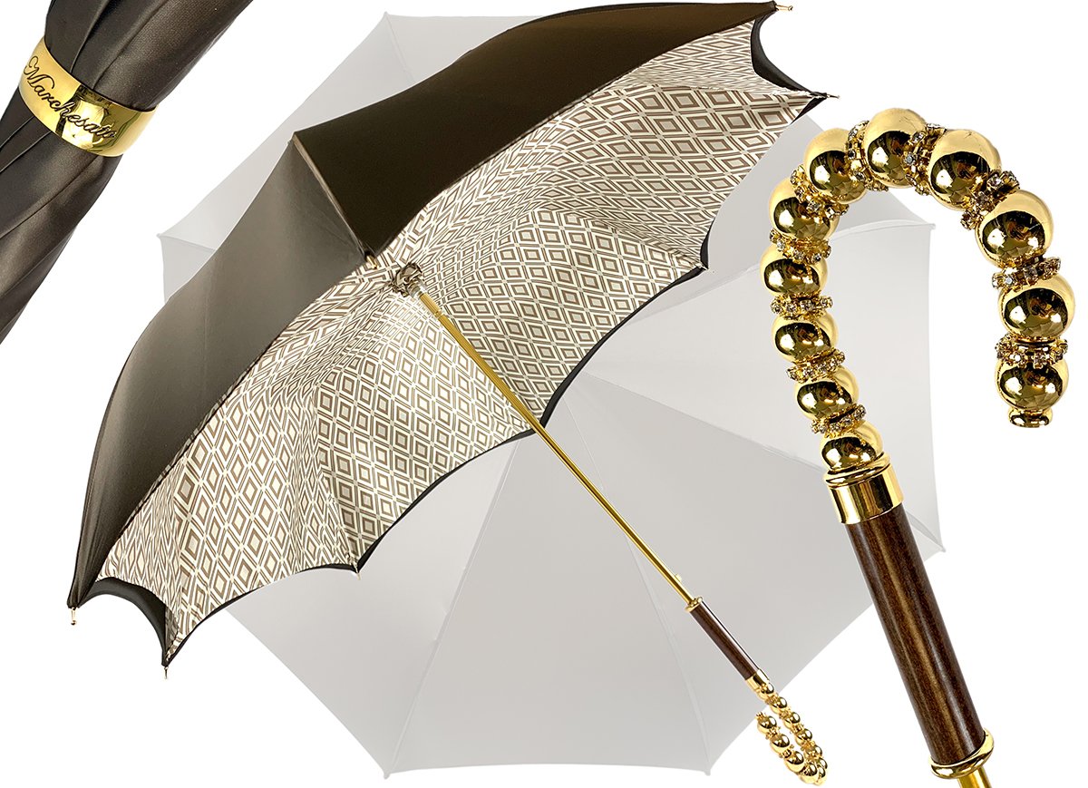 BROWN DOUBLE CLOTH UMBRELLA RHOMBUS