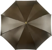 Brown Umbrella With Rhombus Pattern Inside - IL MARCHESATO LUXURY UMBRELLAS, CANES AND SHOEHORNS