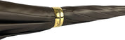 Brown Umbrella With Rhombus Pattern Inside - IL MARCHESATO LUXURY UMBRELLAS, CANES AND SHOEHORNS