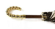 Brown Umbrella With Rhombus Pattern Inside - IL MARCHESATO LUXURY UMBRELLAS, CANES AND SHOEHORNS