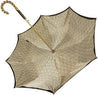 Brown Umbrella With Rhombus Pattern Inside - IL MARCHESATO LUXURY UMBRELLAS, CANES AND SHOEHORNS