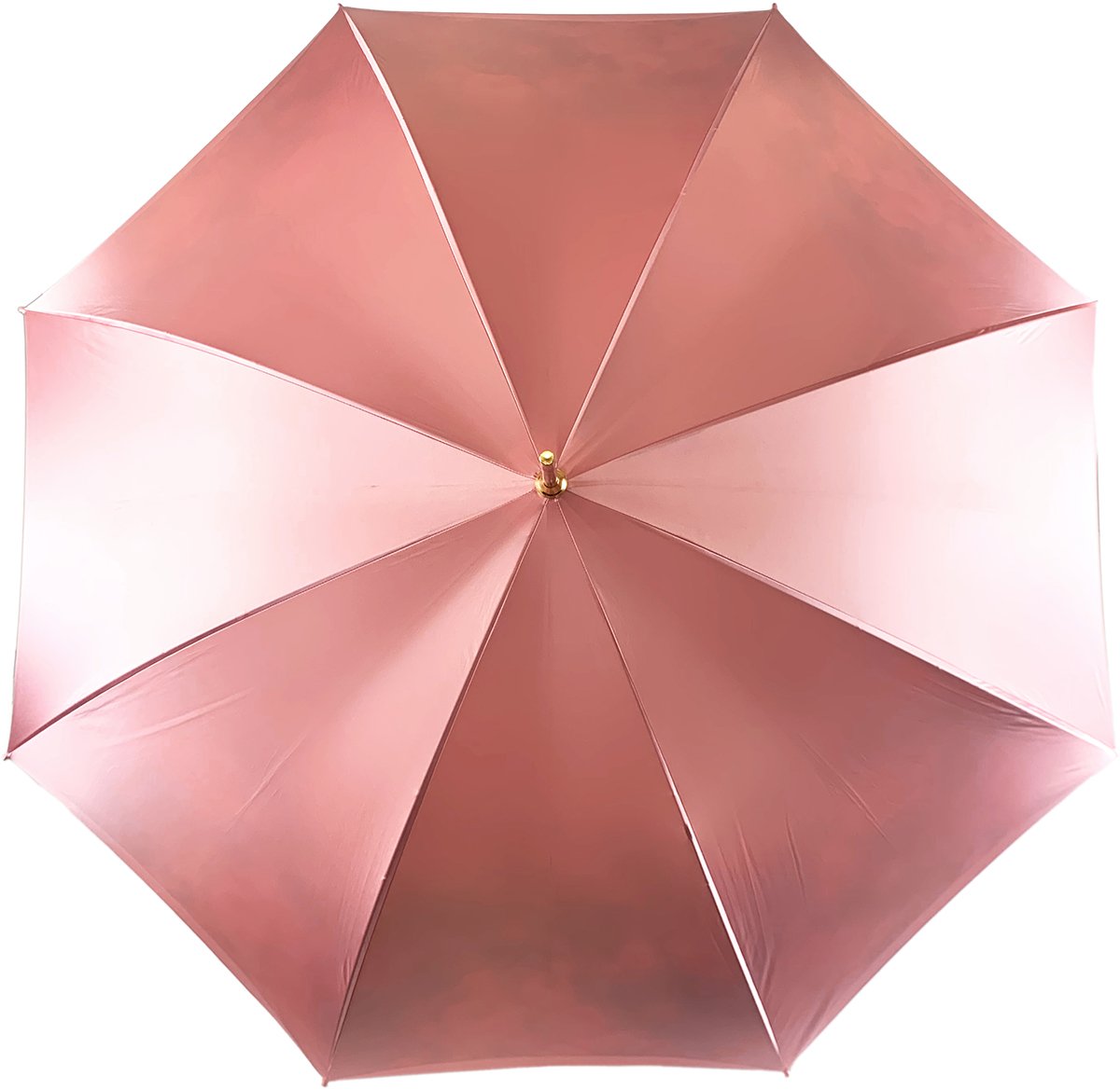 Beautiful Double Canopy Umbrella in a Luxurious Pink Satin - IL MARCHESATO LUXURY UMBRELLAS, CANES AND SHOEHORNS