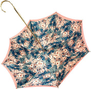 Beautiful Double Canopy Umbrella in a Luxurious Pink Satin - IL MARCHESATO LUXURY UMBRELLAS, CANES AND SHOEHORNS