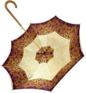 Gorgeous Cream Color Umbrella With Double Fabric - IL MARCHESATO LUXURY UMBRELLAS, CANES AND SHOEHORNS