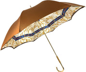 Superb Bronze Color Umbrella With Chains Pattern - IL MARCHESATO LUXURY UMBRELLAS, CANES AND SHOEHORNS