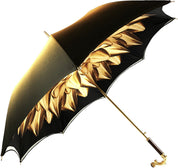 Double Cloth Gold Shaded Dahlia Umbrella - IL MARCHESATO LUXURY UMBRELLAS, CANES AND SHOEHORNS