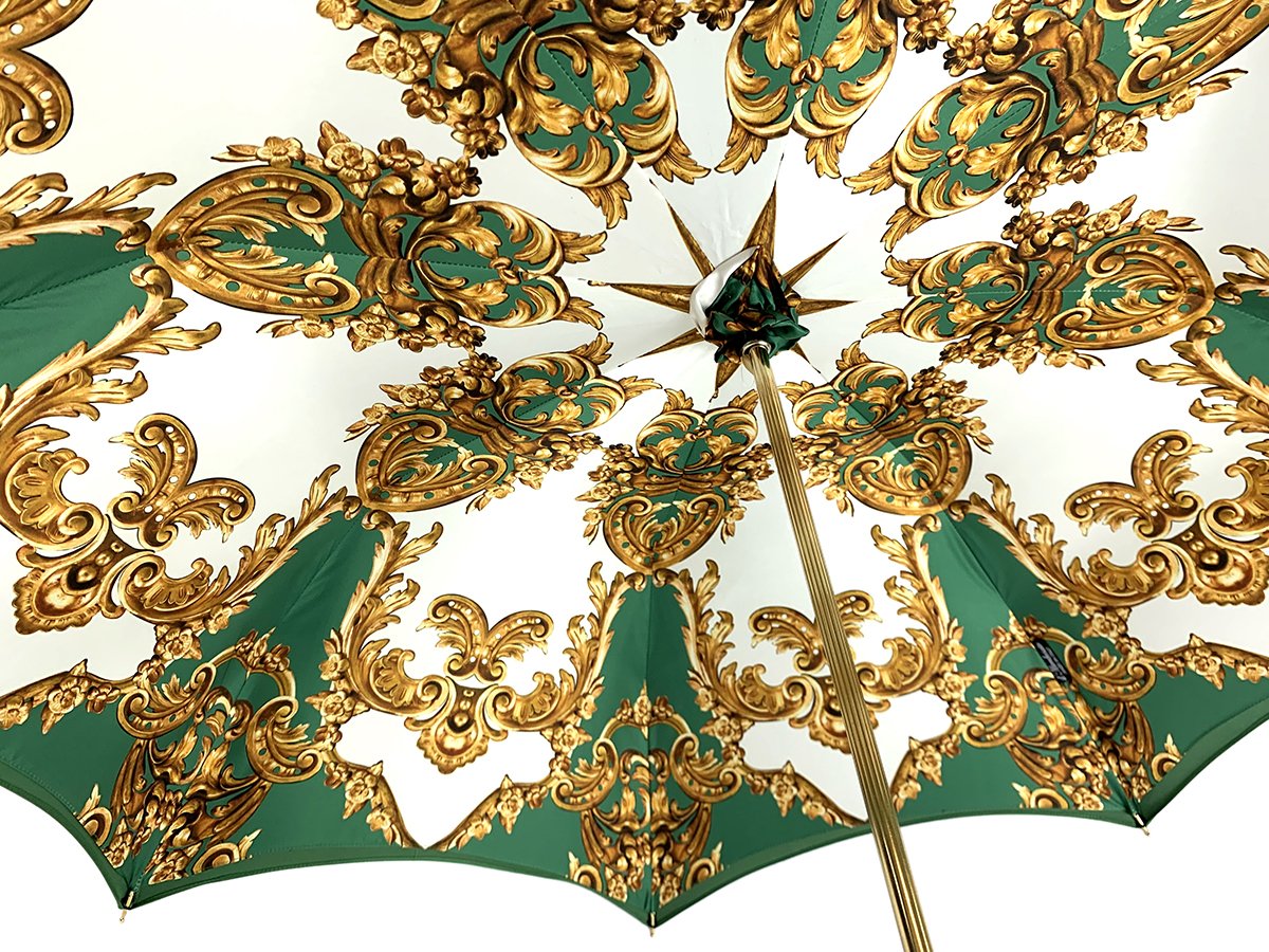 Women's Green Umbrella - IL MARCHESATO LUXURY UMBRELLAS, CANES AND SHOEHORNS