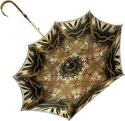 Double Cloth Umbrella In A Fantastic Chocolate Color - IL MARCHESATO LUXURY UMBRELLAS, CANES AND SHOEHORNS