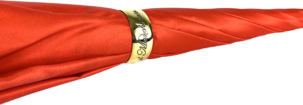 Elegant Internally Leopard Print Umbrella, Double Cloth - IL MARCHESATO LUXURY UMBRELLAS, CANES AND SHOEHORNS