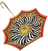 Elegant Internally Leopard Print Umbrella, Double Cloth - IL MARCHESATO LUXURY UMBRELLAS, CANES AND SHOEHORNS