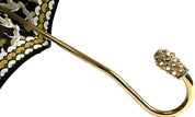 Elegant Internally Herons Print Umbrella, Double Cloth - IL MARCHESATO LUXURY UMBRELLAS, CANES AND SHOEHORNS