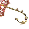 Fantastic light pink umbrella with Special flowered handle - IL MARCHESATO LUXURY UMBRELLAS, CANES AND SHOEHORNS