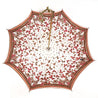 Fantastic light pink umbrella with Special flowered handle - IL MARCHESATO LUXURY UMBRELLAS, CANES AND SHOEHORNS