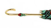 Fanciful Green Umbrella with Roses