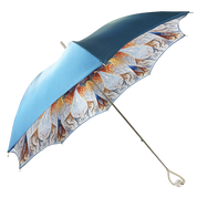 Wonderful light blue Umbrella with abstract marine design
