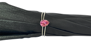 Silvered Umbrella with Anemones and Fuchsia Crystals