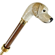 Elegant umbrella in animalier style and hand-enamelled Dog