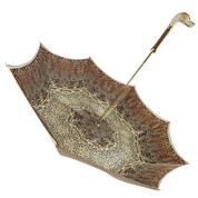 Elegant umbrella in animalier style and hand-enamelled Dog