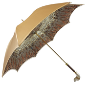 Elegant umbrella in animalier style and hand-enamelled Dog