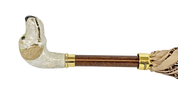 Elegant umbrella in animalier style and hand-enamelled Dog