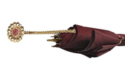 Burgundy shimmering with internal lace design