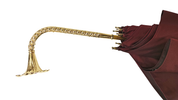 Burgundy shimmering with internal lace design