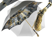 Elegant handcrafted umbrella with dragonfly