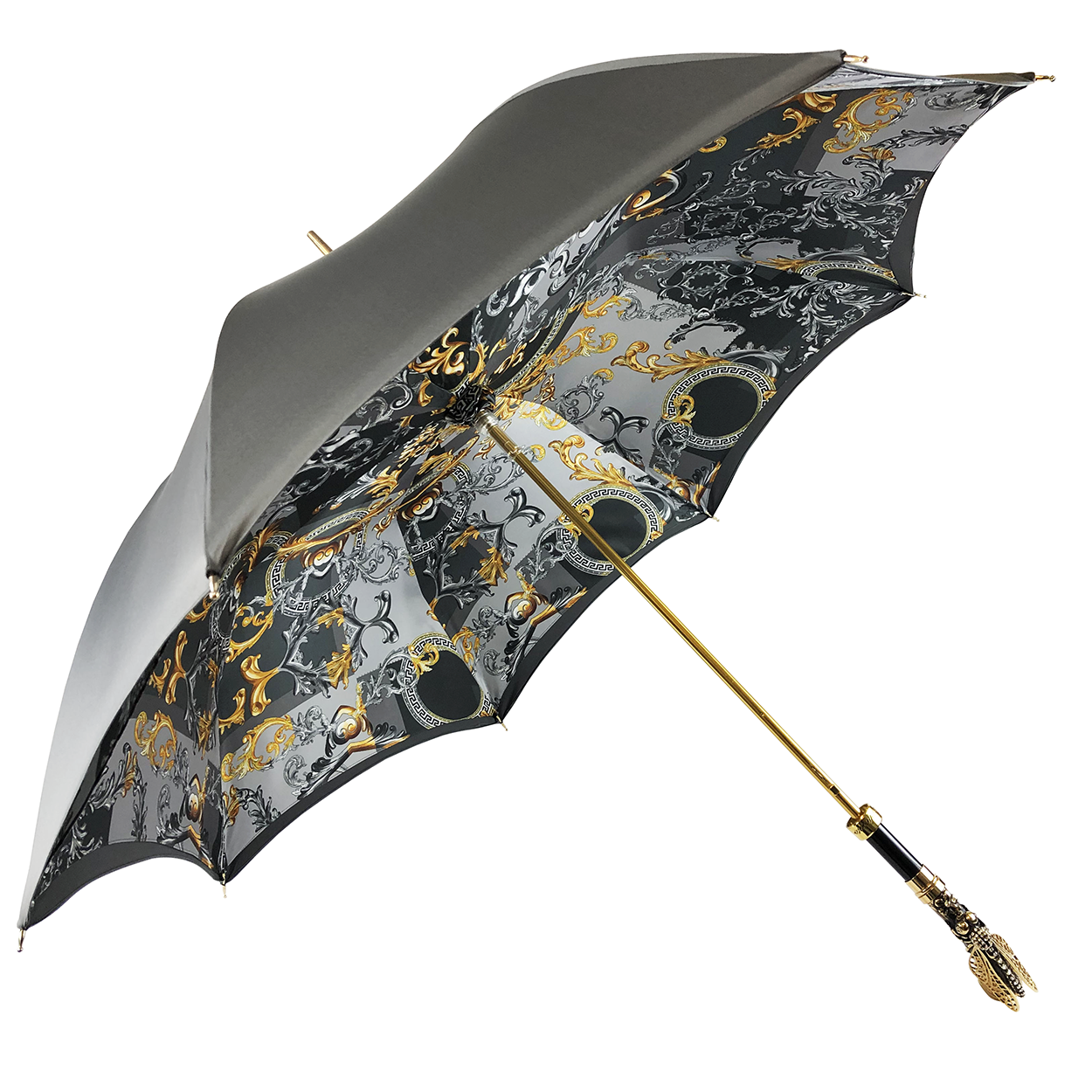 Elegant handcrafted umbrella with dragonfly