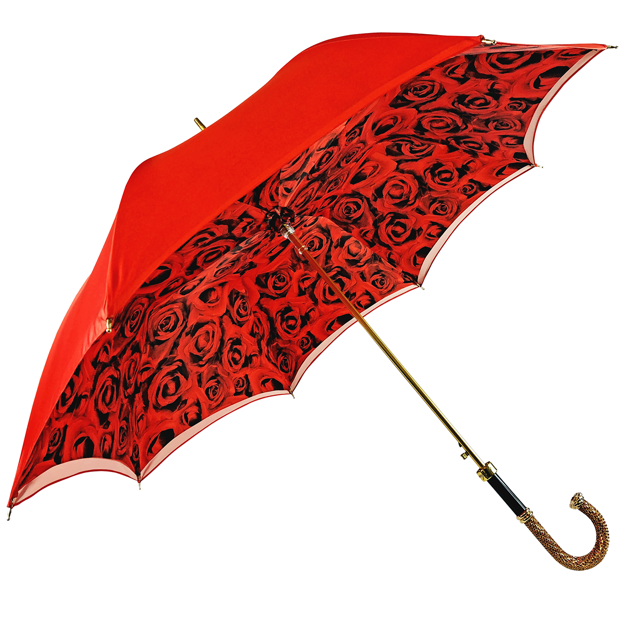 Romantic Umbrella with red Roses – ilMarchesato - Luxury Umbrellas Romantic Umbrella with red Roses – ilMarchesato - Luxury Umbrellas