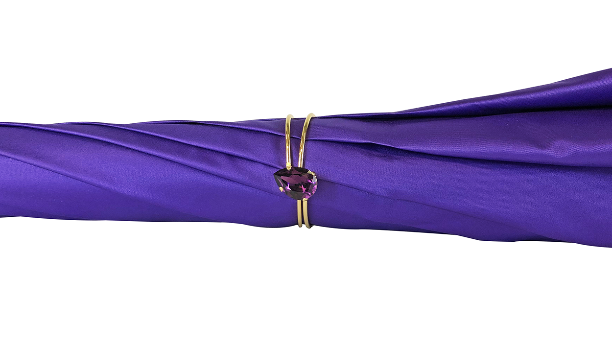 Original purple umbrella with multicolor Butterfly