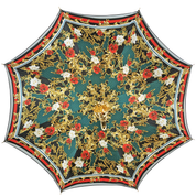 Marvelous Green and Red Umbrella with Goldplated flower