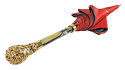 Red and Grey with crown design inside