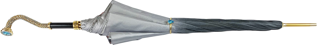 Splendido ombrello grigio con design "35fili" - Anemoni 