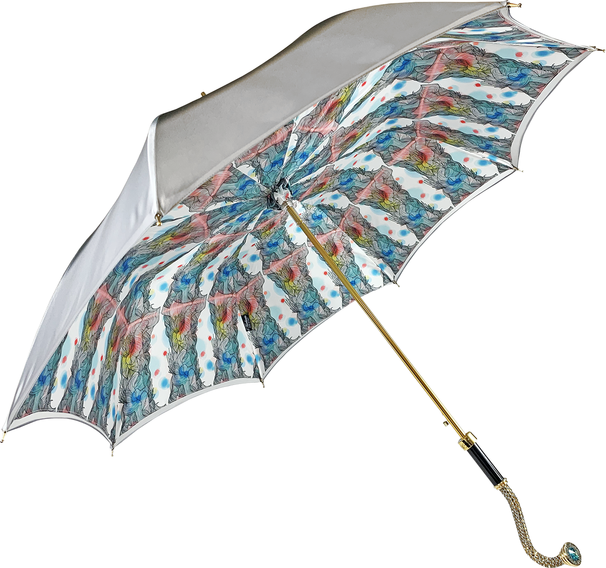 Stunning Grey Umbrella with "35fili" Anemones design