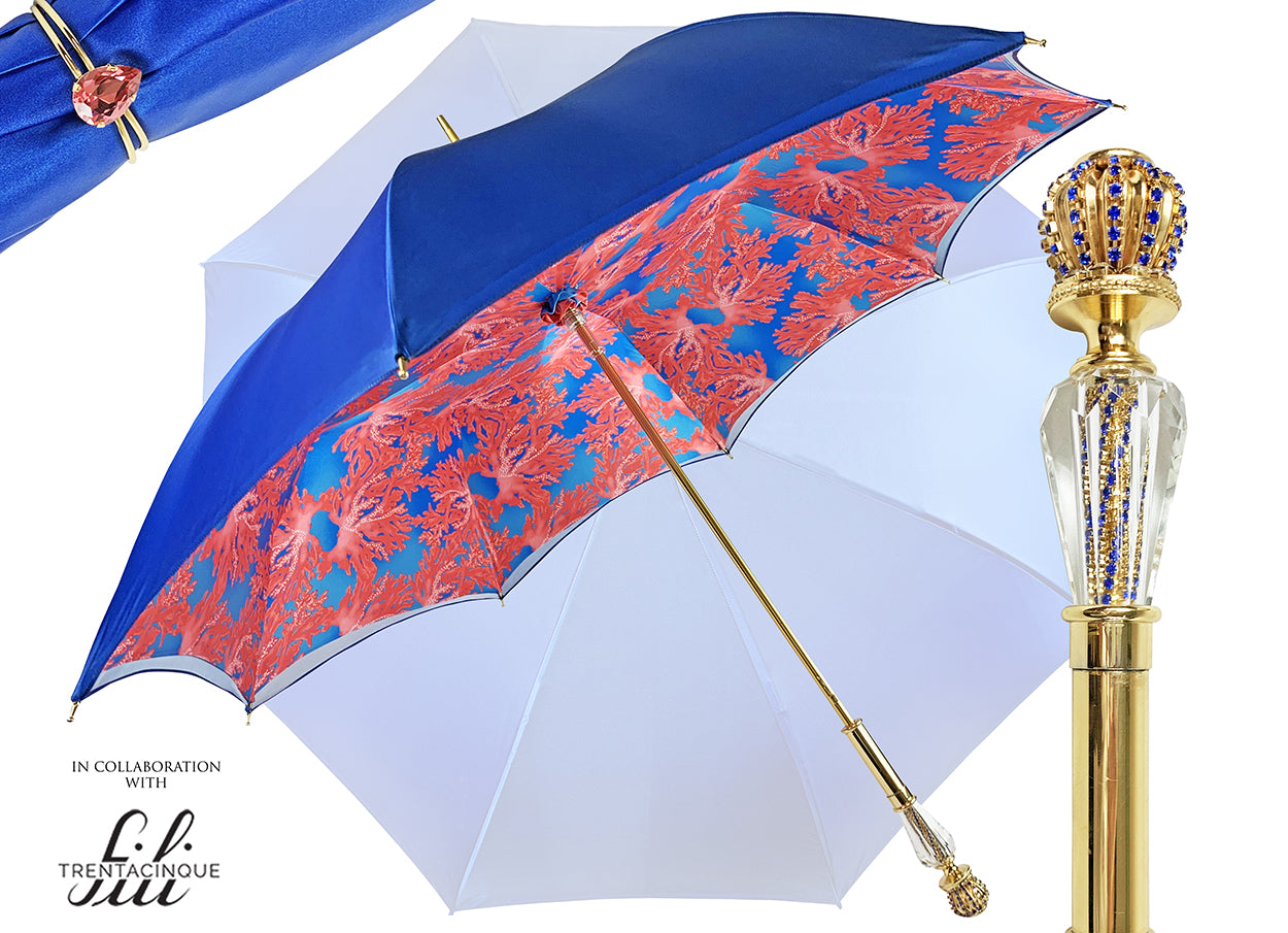 Fantastic blue with "35fili" Coral design