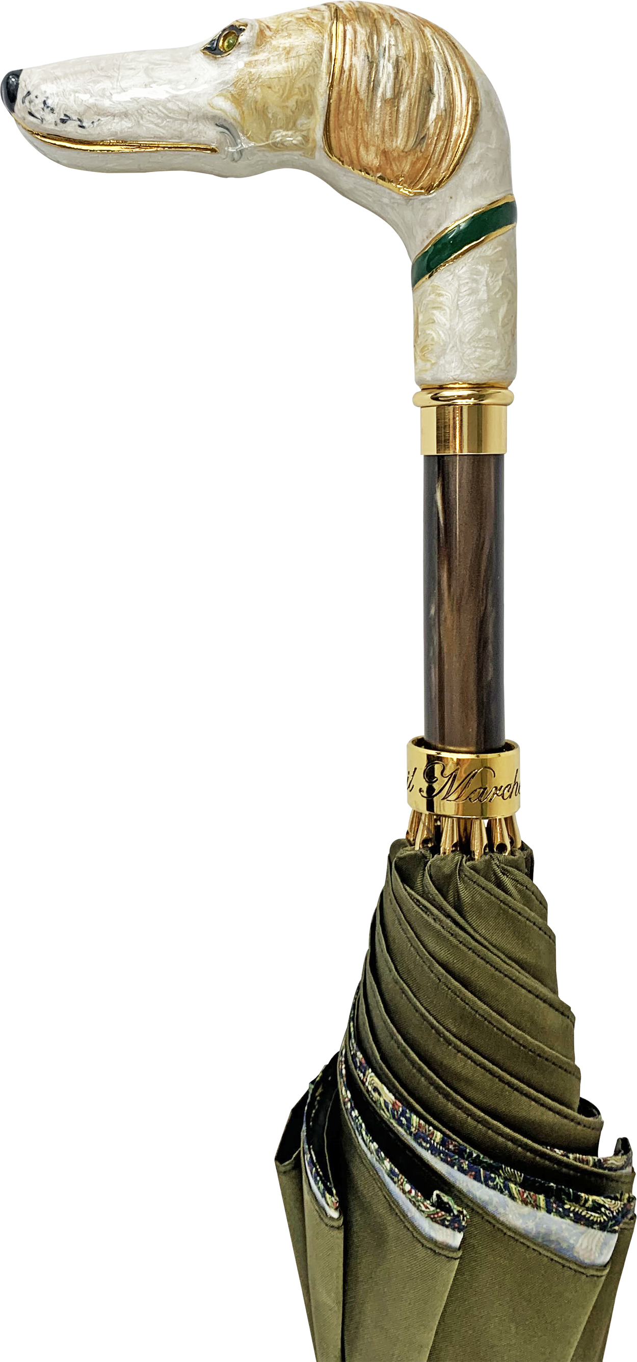 Exclusive hand-painted greyhound umbrella – ilMarchesato - Luxury Exclusive hand-painted greyhound umbrella – ilMarchesato - Luxury
