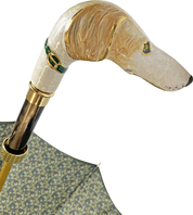 Ombrello artigianale con levriero da uomo di lusso