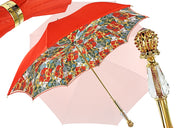 Marvellous Red umbrella with jewel handle