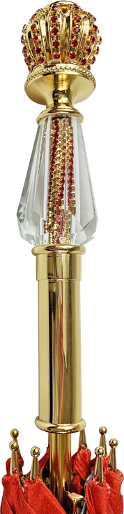 Marvellous Red umbrella with jewel handle