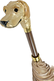 Handmade umbrella with hand-enamelled Dog and Elegant design