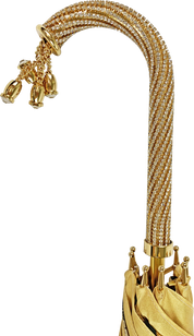 Beautiful Double Canopy Umbrella in a Luxurious Golden Satin