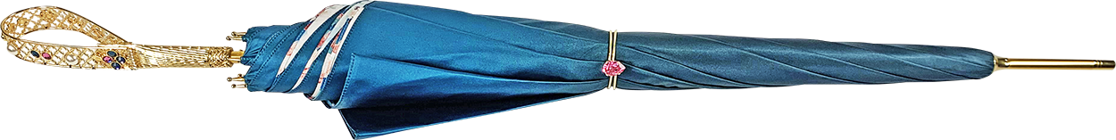 Floral umbrella in refined octane