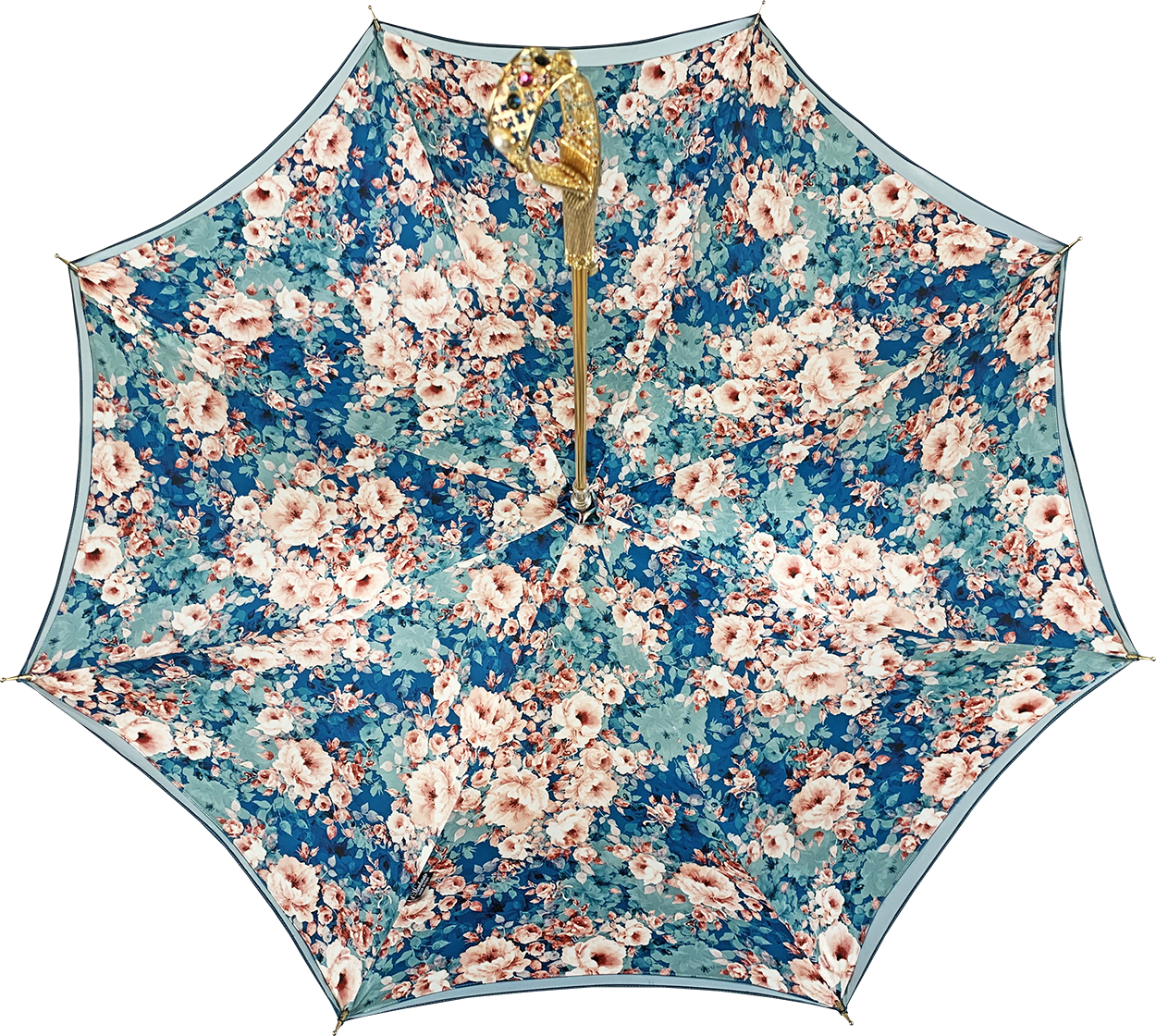 Floral umbrella in refined octane