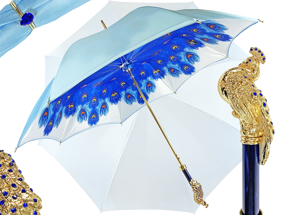 il Marchesato Blue Peacock Umbrella