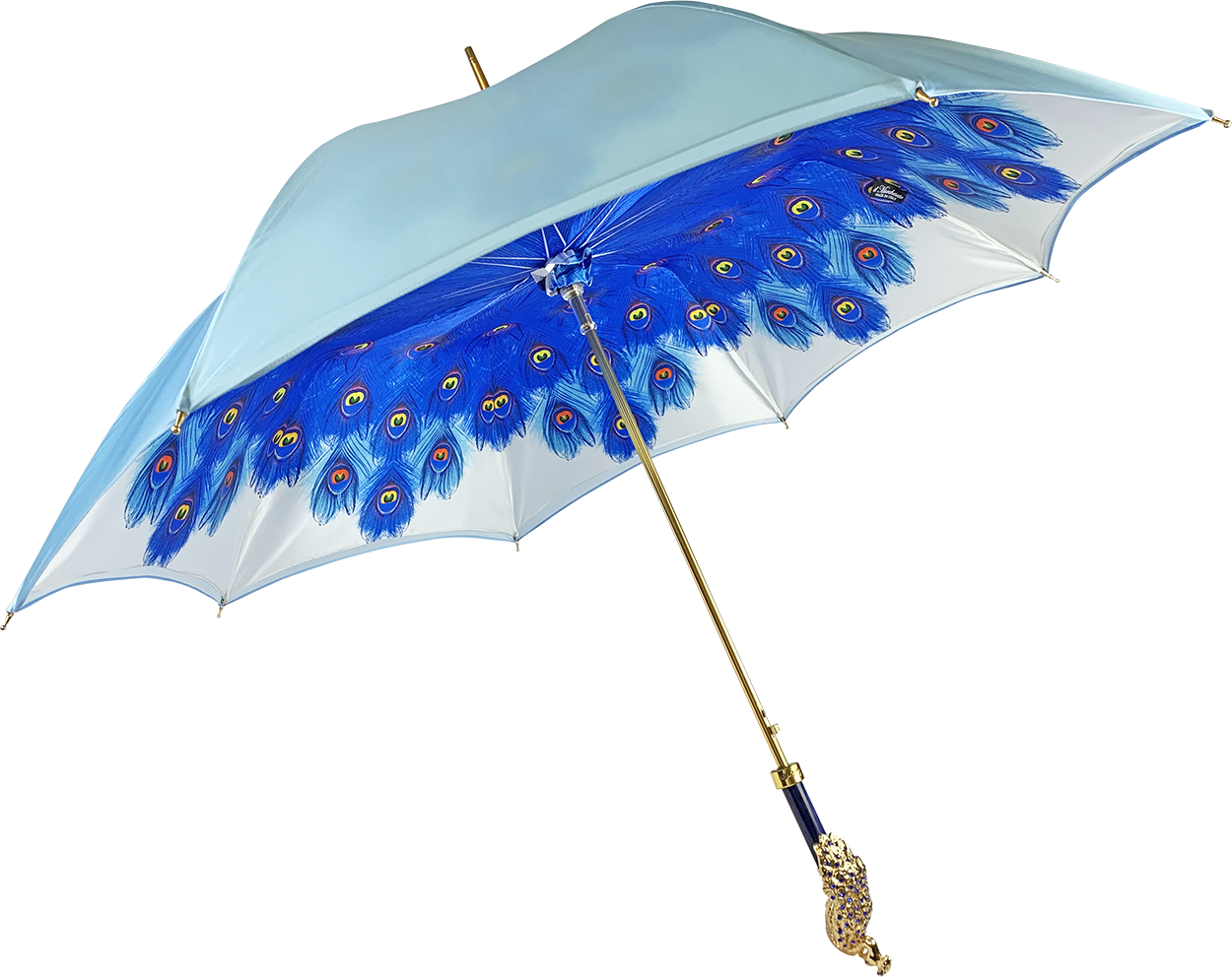 il Marchesato Blue Peacock Umbrella