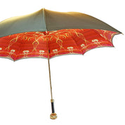 Cream and red umbrella with exclusive design