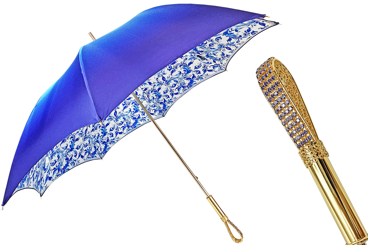 Fine and elegant light blue umbrella
