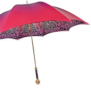 Fuchsia umbrella with medallion and crystals