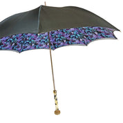 Stunning grey umbrella with light purple inside